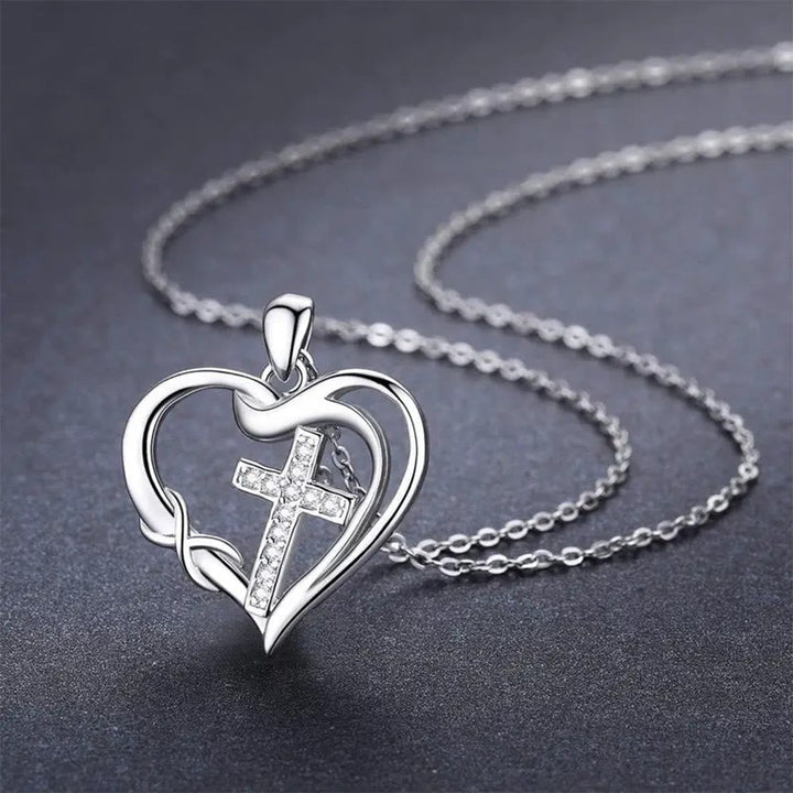 Heart & Cross Necklace: Devotion & Timeless Elegance