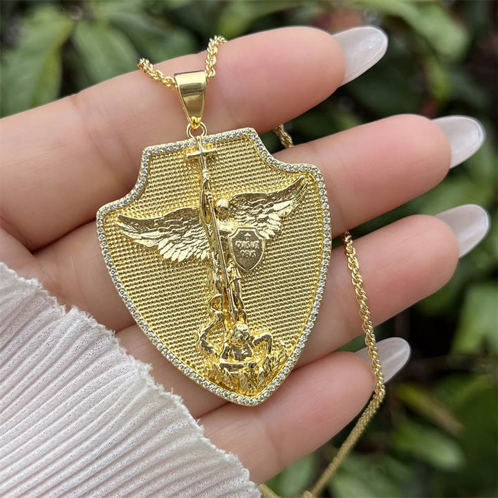 St. Michael & St. Christopher Medallion Necklace: A Symbol of Divine Protection & Guidance