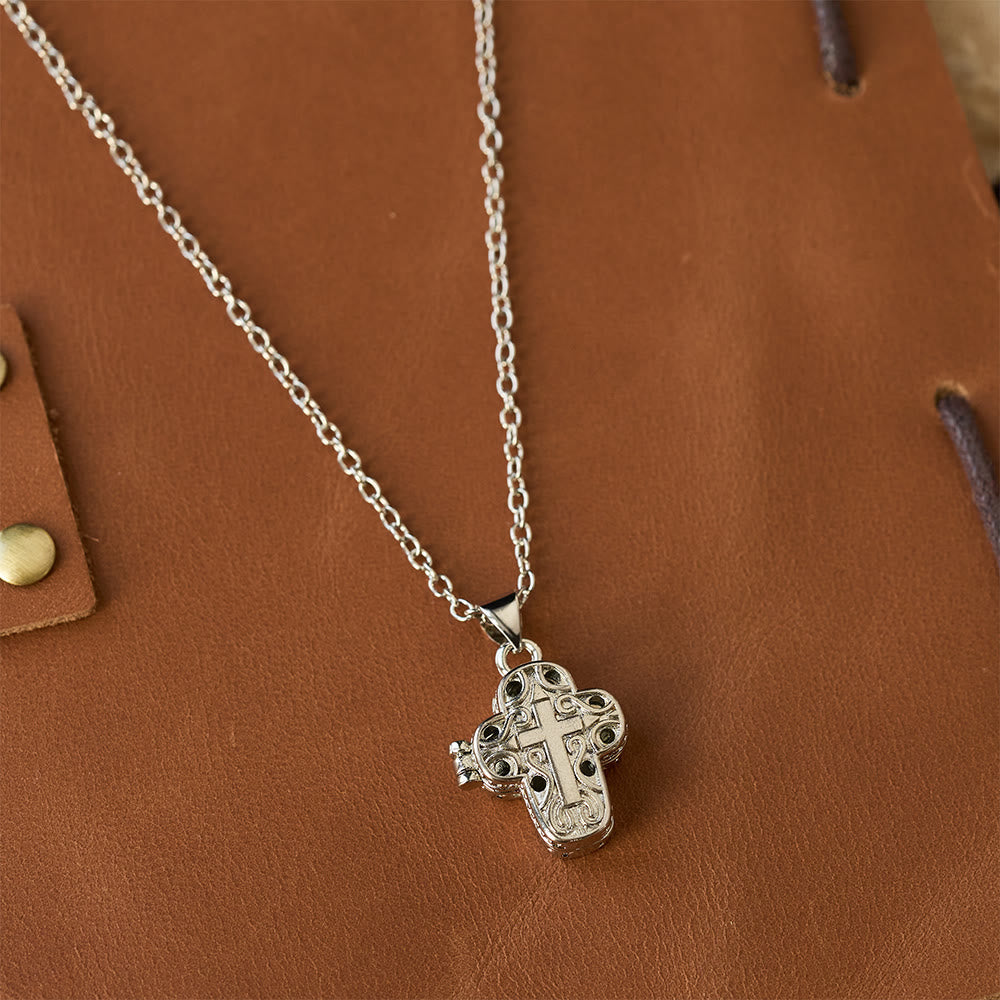Locket Cross Necklace with Intricate Filigree: A Symbol of Sacred Secrecy & Devotion
