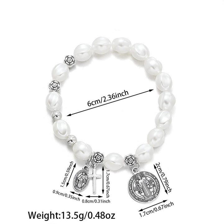 Our Lady Miraculous Medal St. Benedict Bracelet
