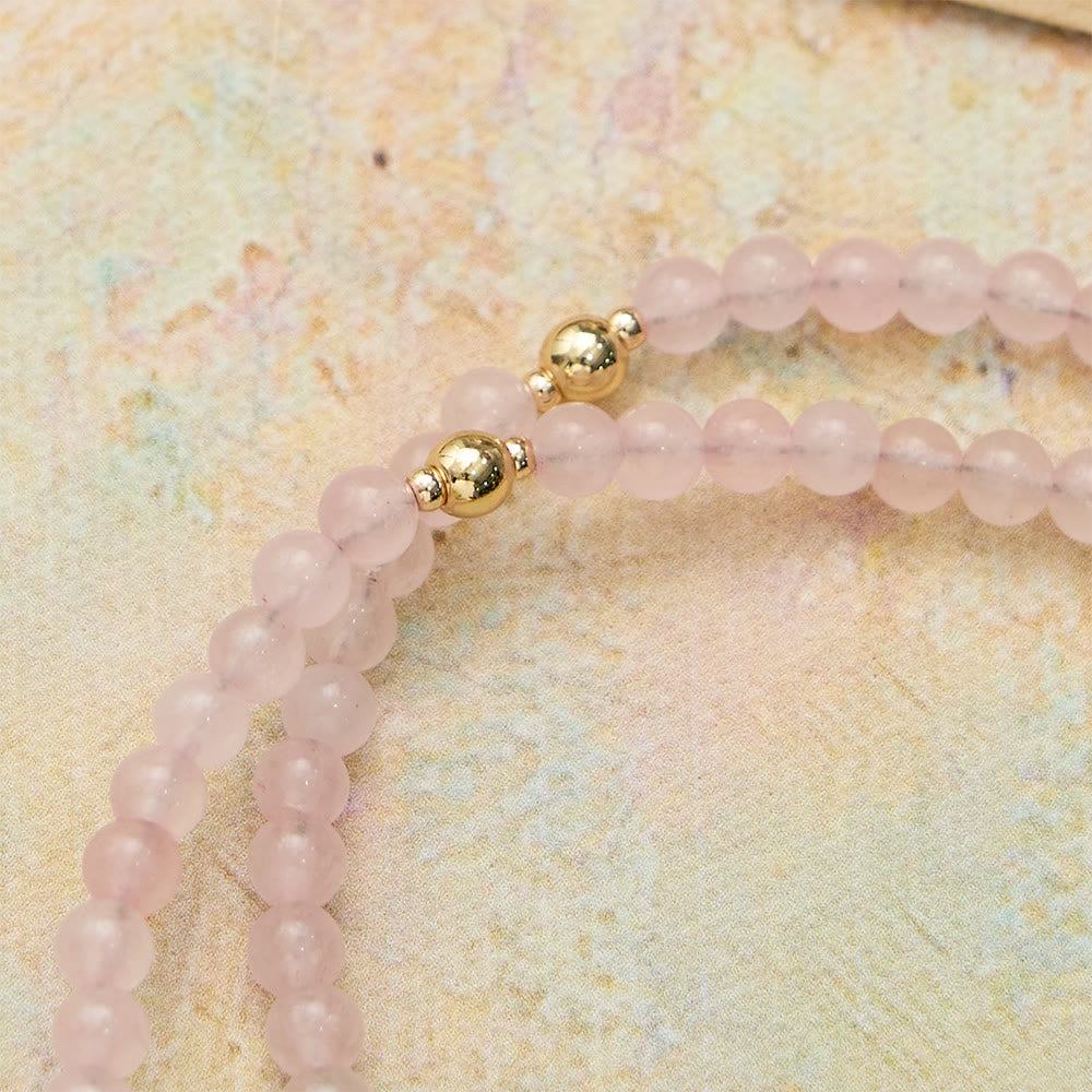 Magnetic Strawberry Agate Rosary Bracelet: Emblem of Divine Grace & Purity