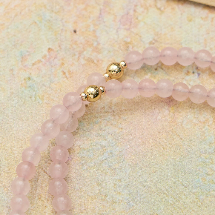 Magnetic Strawberry Agate Rosary Bracelet: Emblem of Divine Grace & Purity