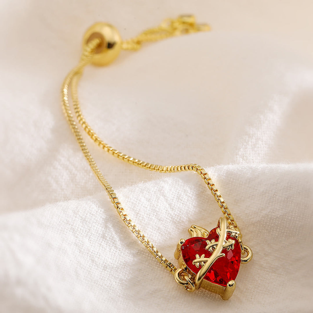 Elegant Sacred Heart Devotion Bracelet: Embodying Christ's Love And Spiritual Strength
