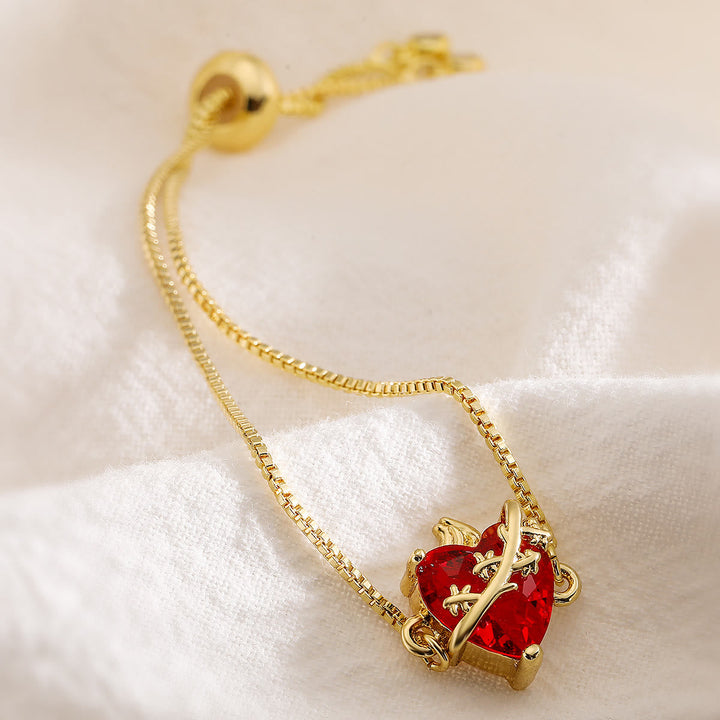 Elegant Sacred Heart Devotion Bracelet: Embodying Christ's Love And Spiritual Strength