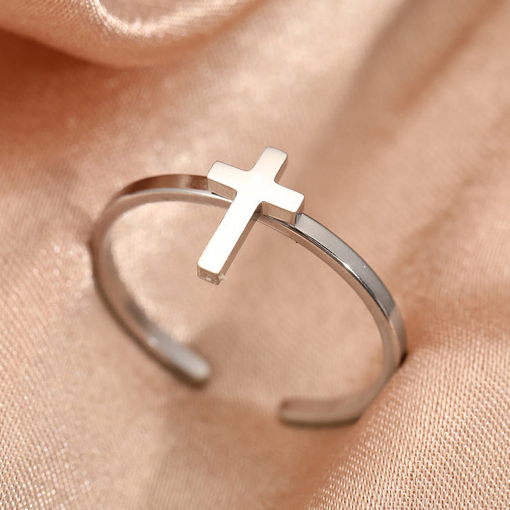 Minimalist Cross Open Ring: A Symbol Of Devout Faith & Spiritual Grace