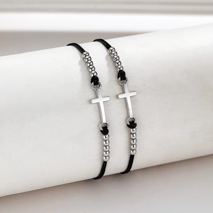 Intricate Cross Beaded Bracelet: Woven with Faith, Grace & Unwavering Love