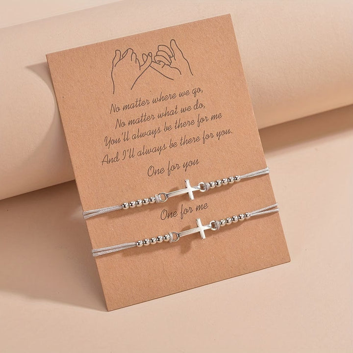 Intricate Cross Beaded Bracelet: Woven with Faith, Grace & Unwavering Love