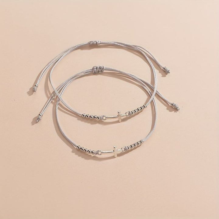 Intricate Cross Beaded Bracelet: Woven with Faith, Grace & Unwavering Love