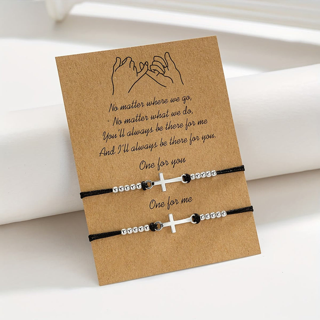 Intricate Cross Beaded Bracelet: Woven with Faith, Grace & Unwavering Love