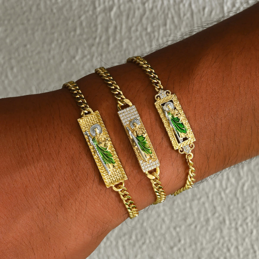 St. Jude Copper-Plated Bracelet Collection: Emblem of Divine Hope & Miraculous Grace