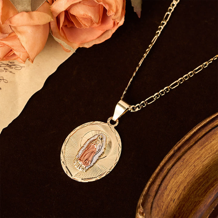 Four Styles Radiant Virgin Mary Oval Medallion Necklace: A Token of Heavenly Blessing