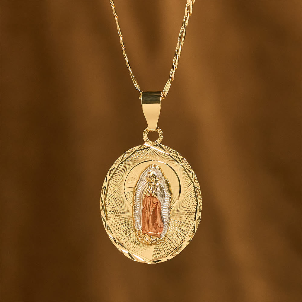 Four Styles Radiant Virgin Mary Oval Medallion Necklace: A Token of Heavenly Blessing