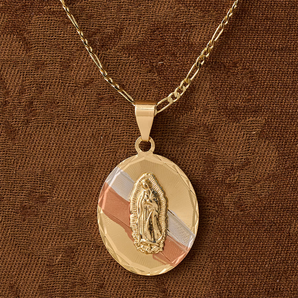 Four Styles Radiant Virgin Mary Oval Medallion Necklace: A Token of Heavenly Blessing