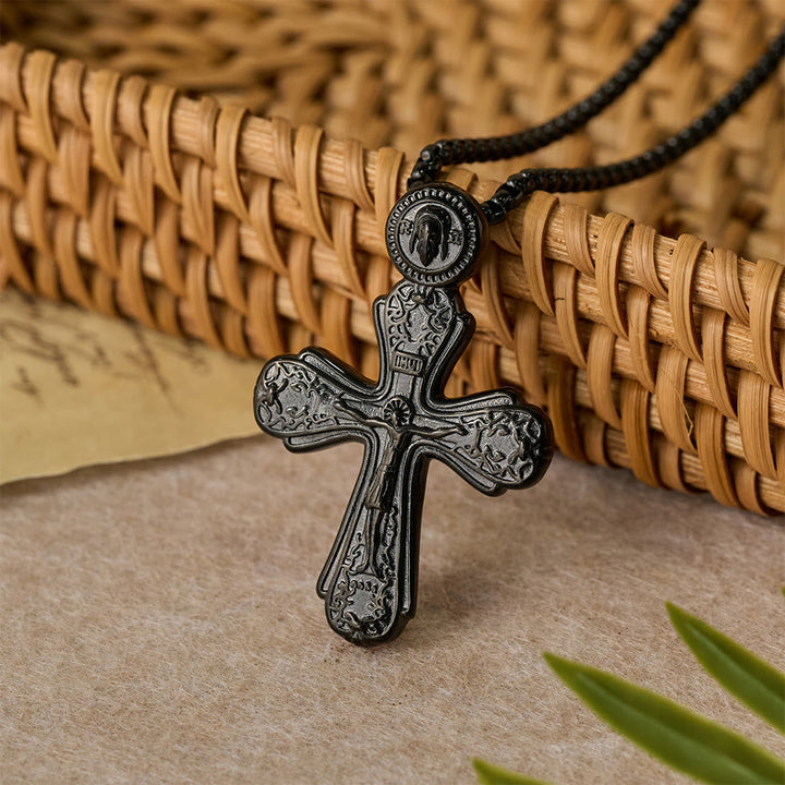 Orthodox Crucifix Pendant Necklace: Emblem of Redemption & Sacred Devotion