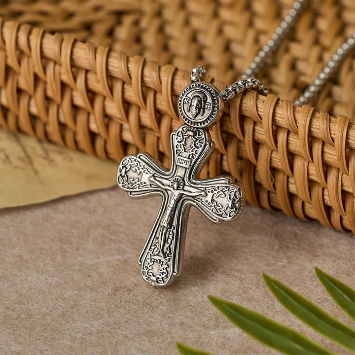 Orthodox Crucifix Pendant Necklace: Emblem of Redemption & Sacred Devotion