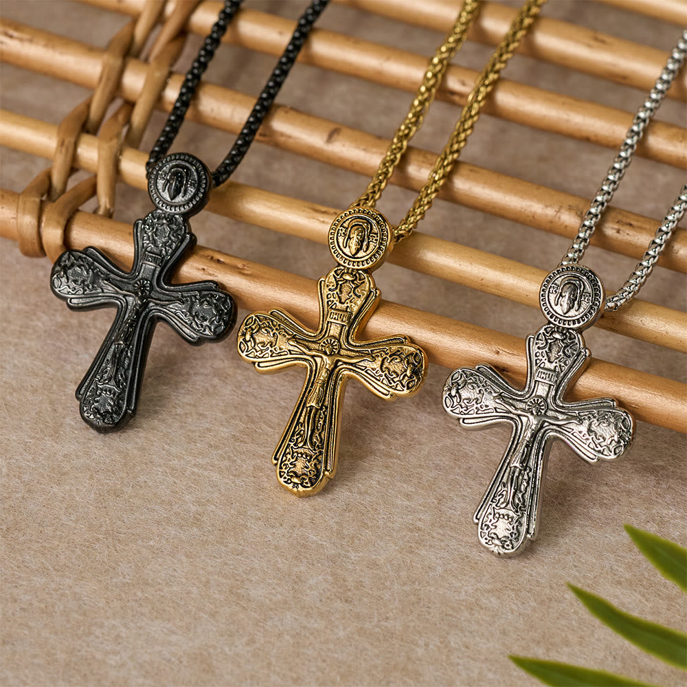 Orthodox Crucifix Pendant Necklace: Emblem of Redemption & Sacred Devotion