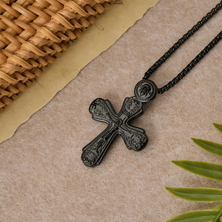 Orthodox Crucifix Pendant Necklace: Emblem of Redemption & Sacred Devotion