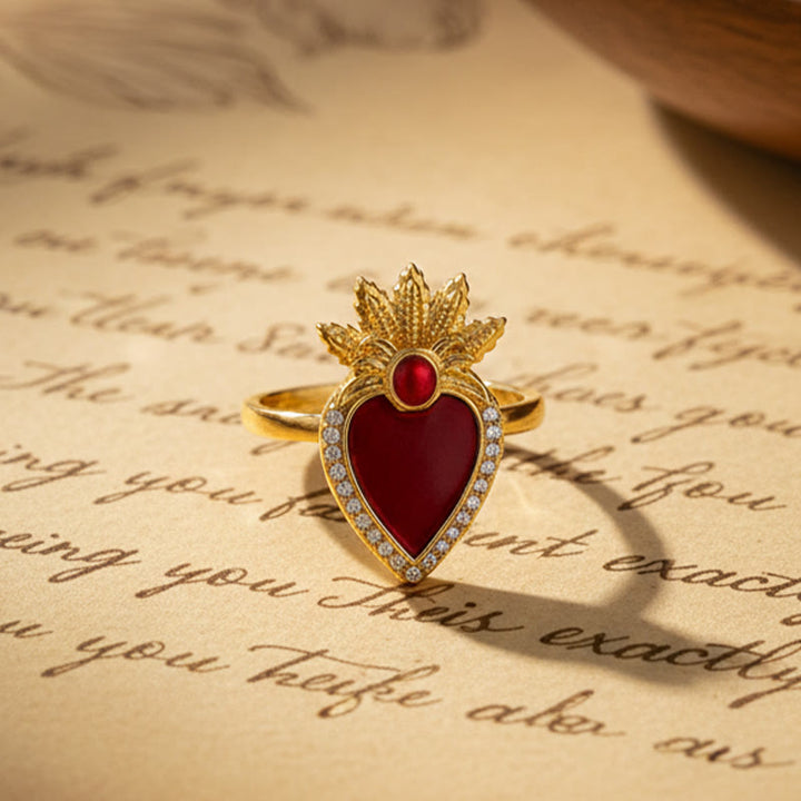Sacred Heart Multi-Design Ring Collection: Emblem of Divine Love
