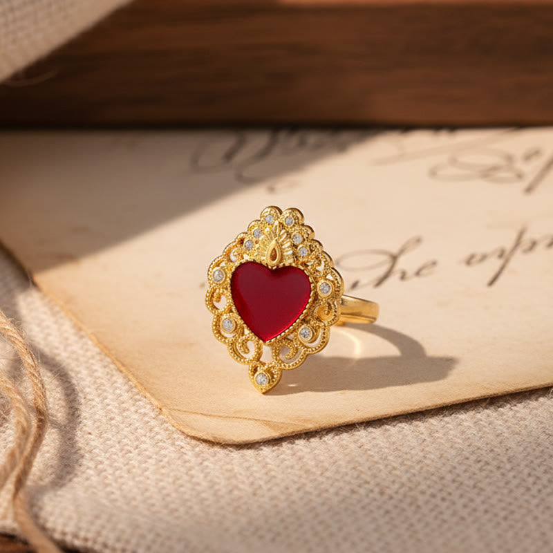 Sacred Heart Multi-Design Ring Collection: Emblem of Divine Love