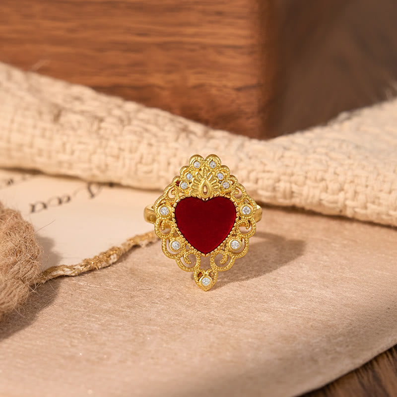 Sacred Heart Multi-Design Ring Collection: Emblem of Divine Love