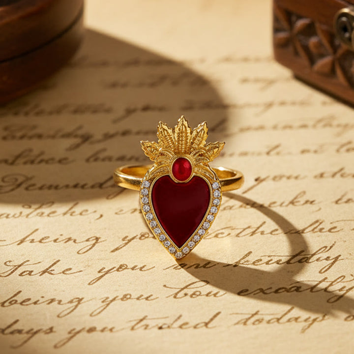 Sacred Heart Multi-Design Ring Collection: Emblem of Divine Love
