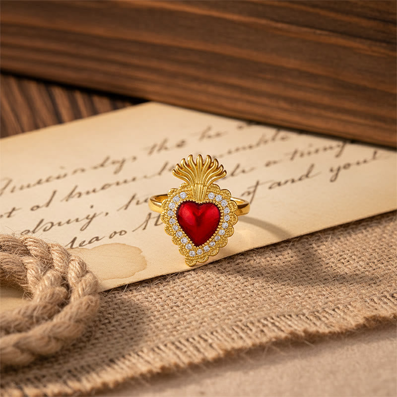 Sacred Heart Multi-Design Ring Collection: Emblem of Divine Love
