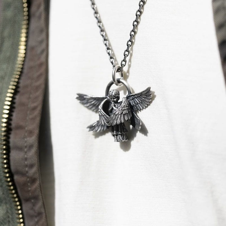 Praying Angel Wing Pendant Good Luck Necklace
