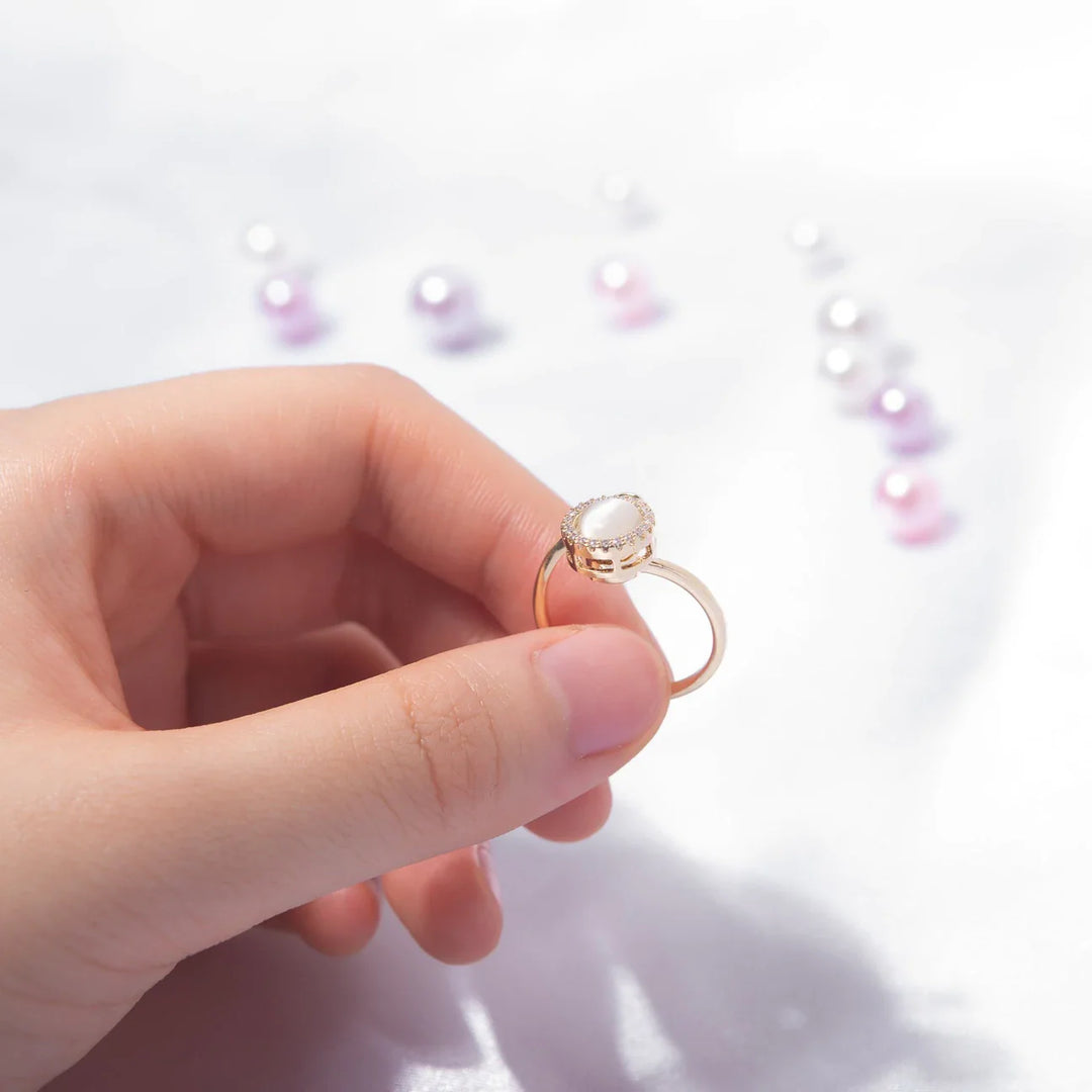 Anxiety ring spinner opal stone sterling silver