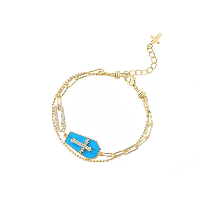 Holy Father Blessed Shield Cross Bracelet VIP