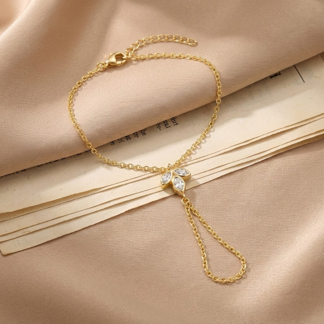 Flora Gold Hand Chain