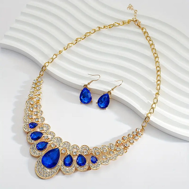 Maevina Zafiros Jewelry Set | Gold