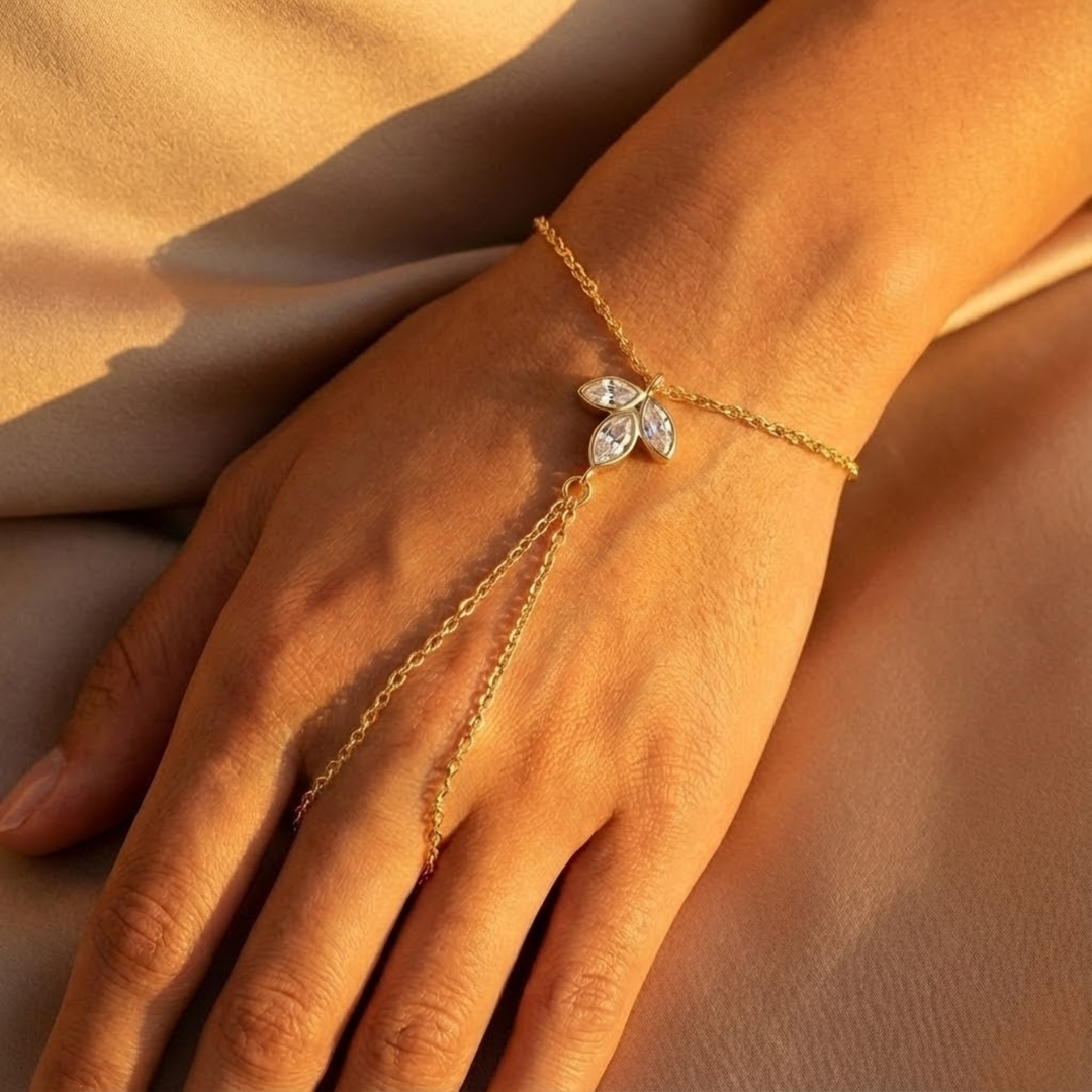 Flora Gold Hand Chain