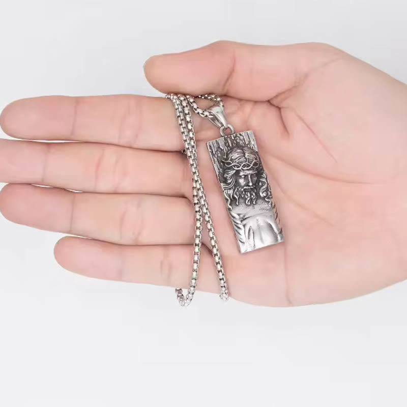 Jesus Shield Amulet Religion Necklace