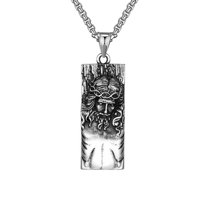 Jesus Shield Amulet Religion Necklace