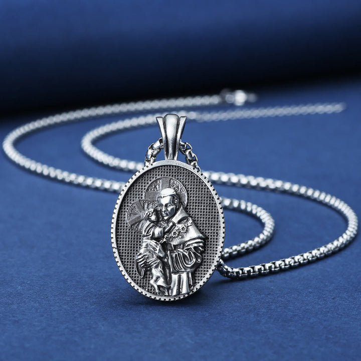 St. Anthony and the Child Jesus Pendant Necklace