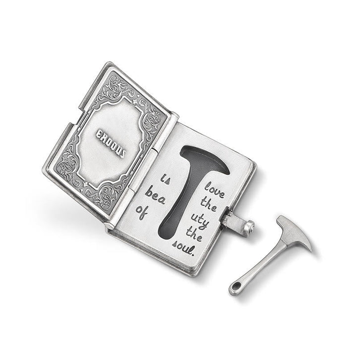 Bible with the Removable Rock Hammer Necklace