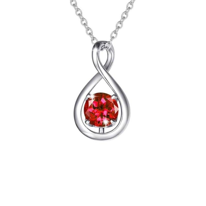 Ruby Monday Infinity Ruby Infinity Pendant Necklace | White Gold – Belalore