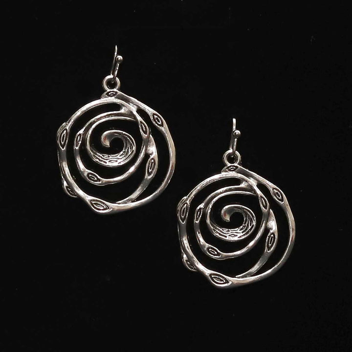 Vintage Silver Maze Earrings