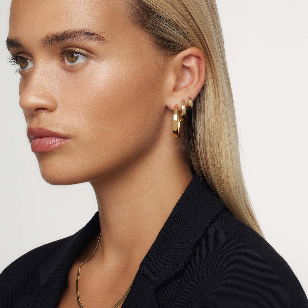 Gia Statement Hoops | Gold