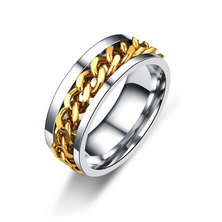 Rotatable bottle opener ring silver