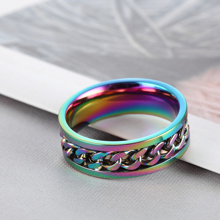 Rotatable bottle opener ring silver