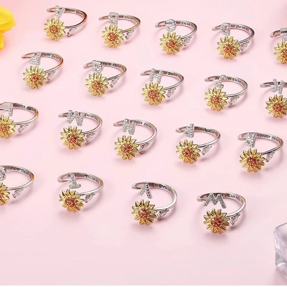 Anxiety ring with initial letters