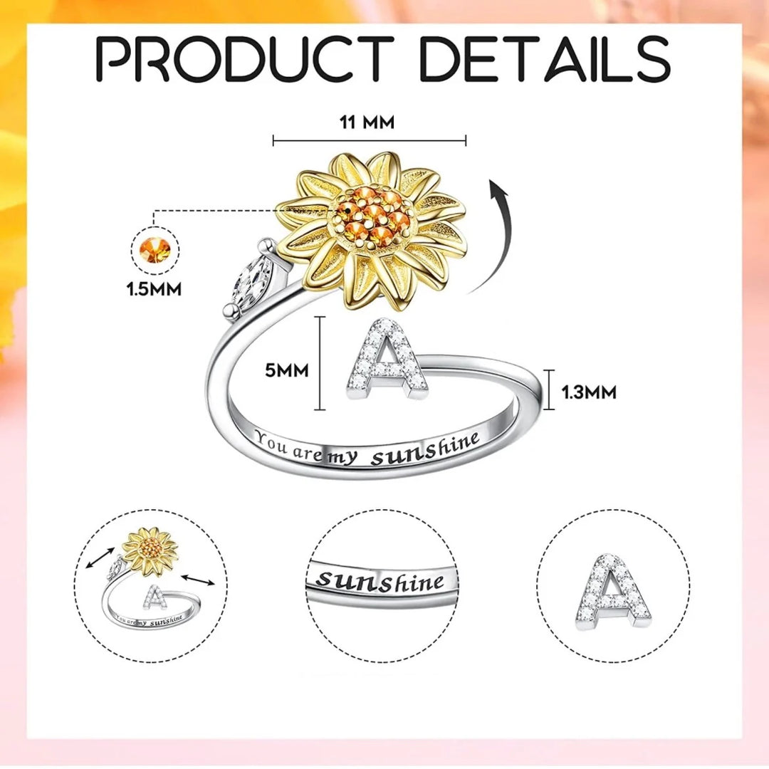 Anxiety ring with initial letters