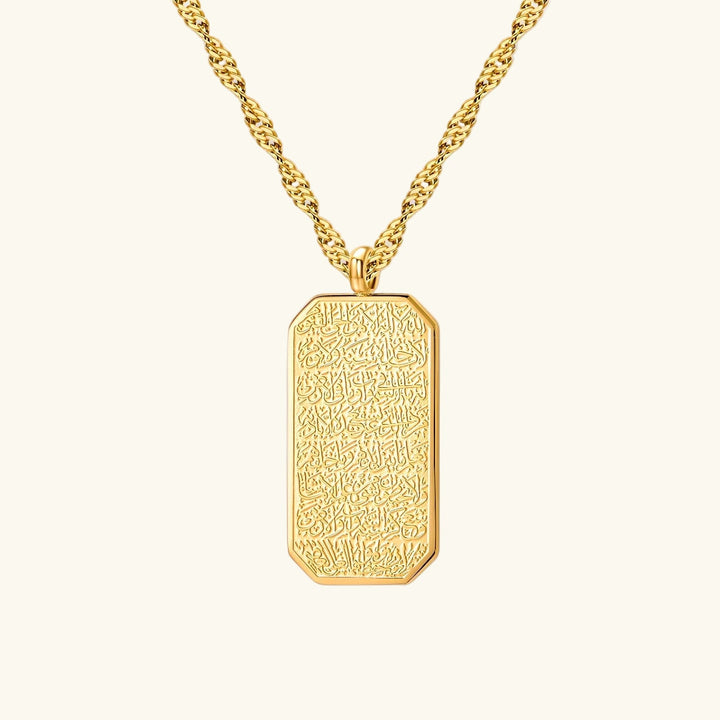 Noor Ayatul Kursi Tag Necklace