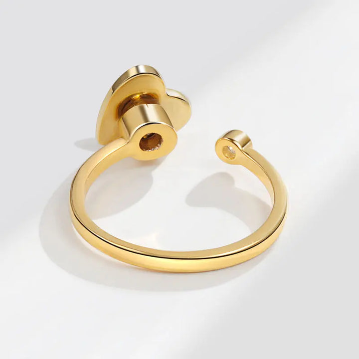 Fidget ring for daughter for kids heart spinner ring with a ladybug cute