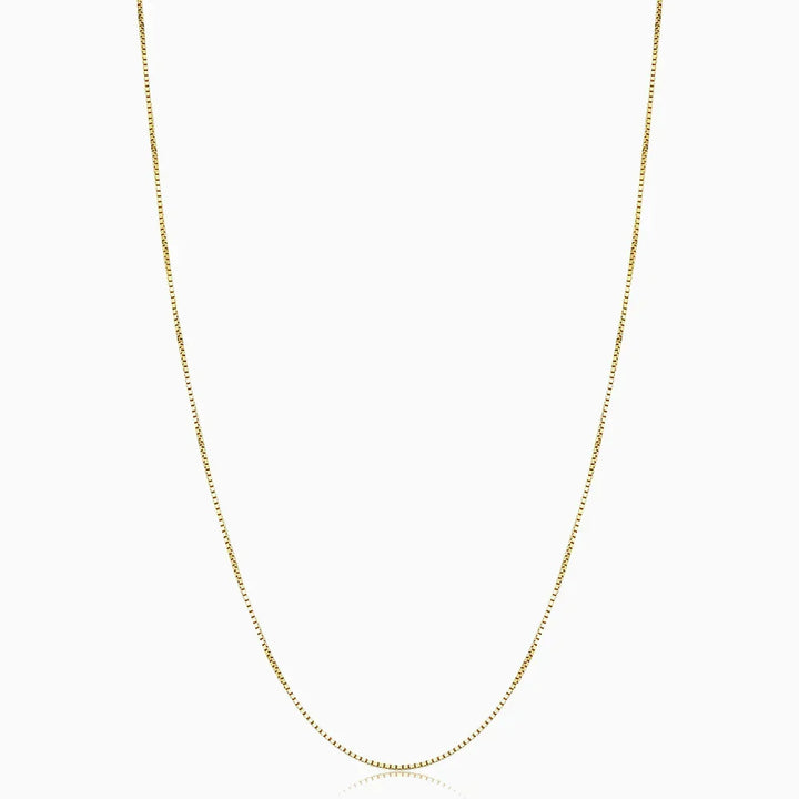 Bodega Box Necklace | White Gold