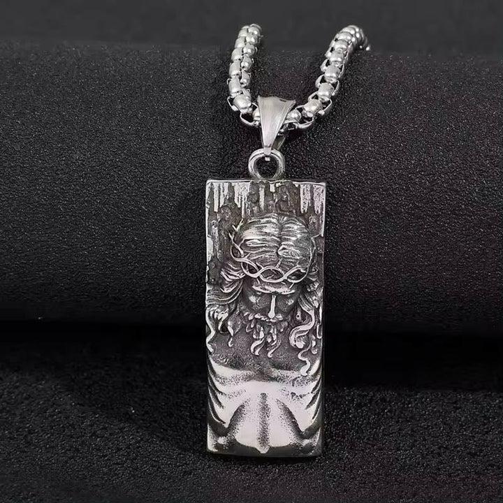Jesus Shield Amulet Religion Necklace