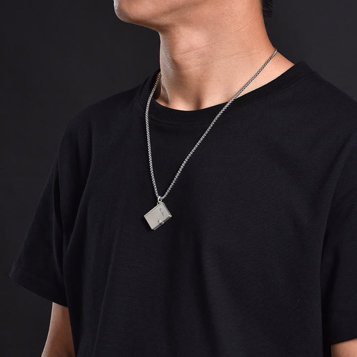 Bible with the Removable Rock Hammer Necklace