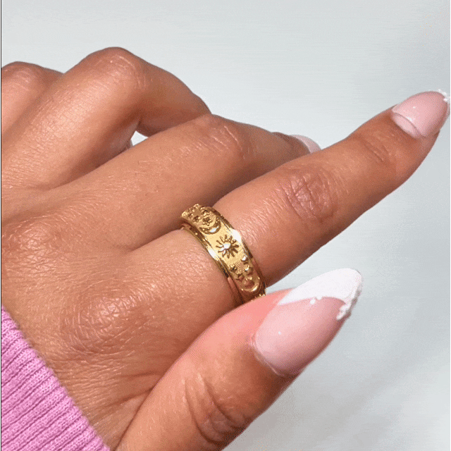 Day & Night Rotator Anxiety Ring