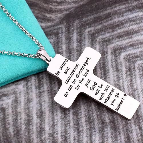 Sport Style Football Pray for Blessings Cross Necklace